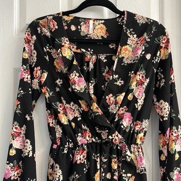 Floral Mini Wrap Dress - Picture 3 of 5